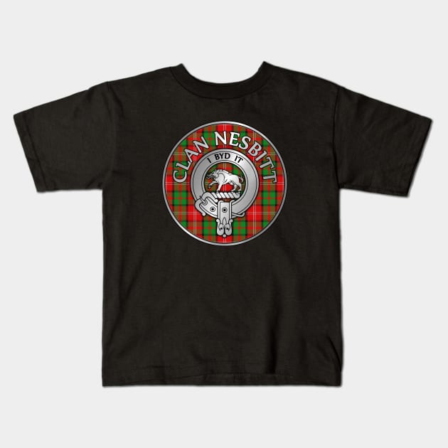 Clan Nesbitt Crest & Tartan Kids T-Shirt by Taylor'd Designs